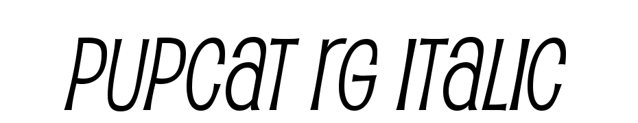 Pupcat Rg Italic Font Download Free